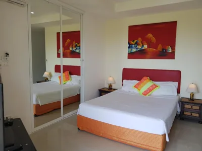 Camera doppia Deluxe con vista mare - piano terra — Mountain Seaview Luxury Apartments